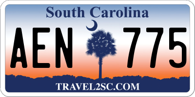 SC license plate AEN775