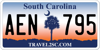 SC license plate AEN795