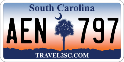 SC license plate AEN797