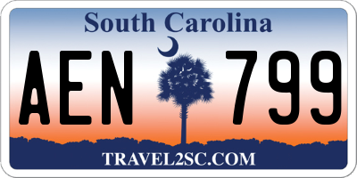 SC license plate AEN799