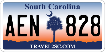 SC license plate AEN828