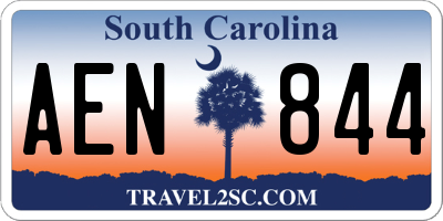 SC license plate AEN844