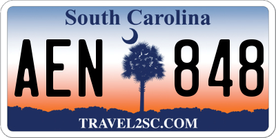 SC license plate AEN848