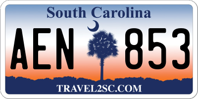 SC license plate AEN853