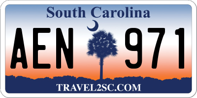 SC license plate AEN971