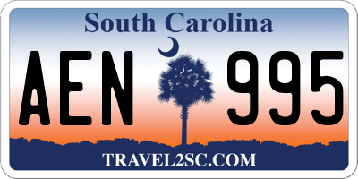 SC license plate AEN995