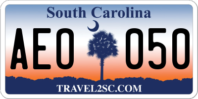 SC license plate AEO050