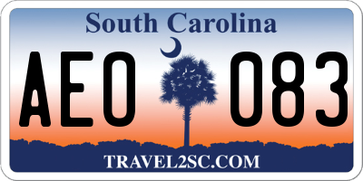 SC license plate AEO083
