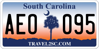SC license plate AEO095