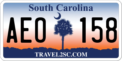 SC license plate AEO158