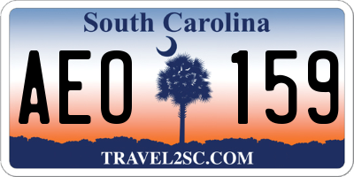SC license plate AEO159