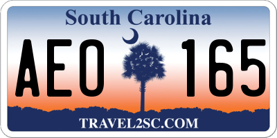 SC license plate AEO165