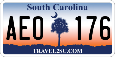 SC license plate AEO176