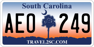 SC license plate AEO249