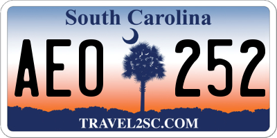 SC license plate AEO252