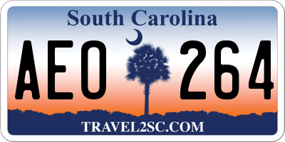 SC license plate AEO264