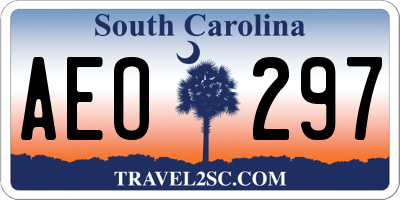 SC license plate AEO297