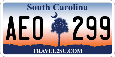 SC license plate AEO299