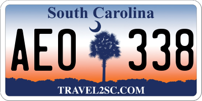 SC license plate AEO338