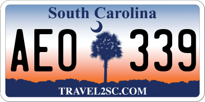 SC license plate AEO339