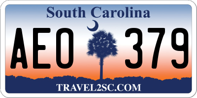 SC license plate AEO379