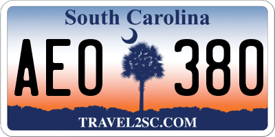 SC license plate AEO380