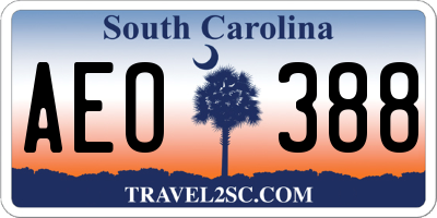 SC license plate AEO388