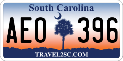 SC license plate AEO396