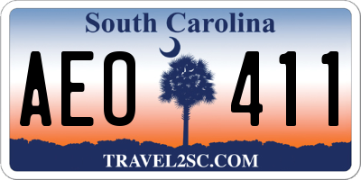 SC license plate AEO411