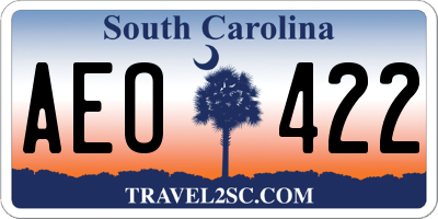 SC license plate AEO422