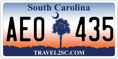SC license plate AEO435