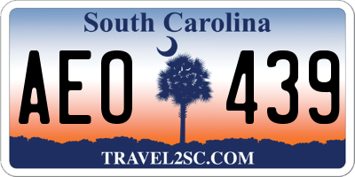 SC license plate AEO439