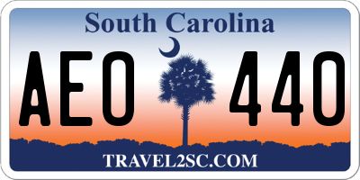 SC license plate AEO440