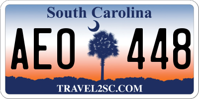 SC license plate AEO448