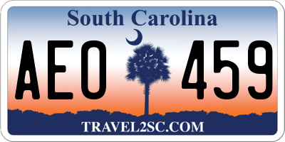 SC license plate AEO459