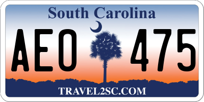 SC license plate AEO475