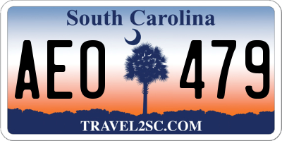 SC license plate AEO479