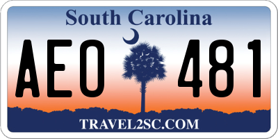 SC license plate AEO481