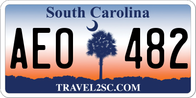 SC license plate AEO482