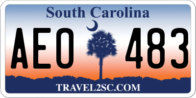 SC license plate AEO483