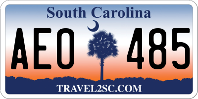 SC license plate AEO485