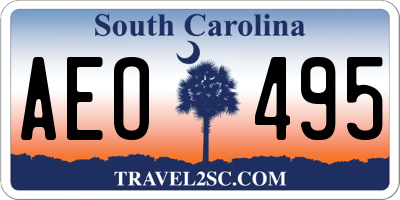 SC license plate AEO495
