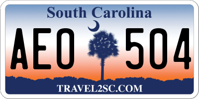 SC license plate AEO504