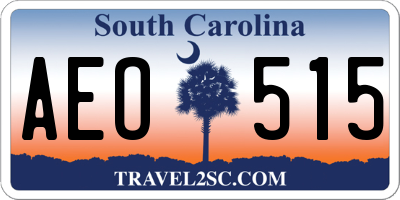 SC license plate AEO515