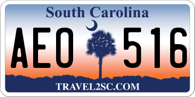 SC license plate AEO516