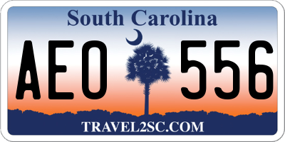 SC license plate AEO556