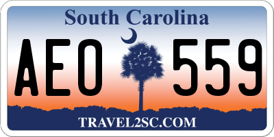 SC license plate AEO559