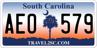 SC license plate AEO579