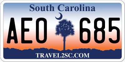 SC license plate AEO685