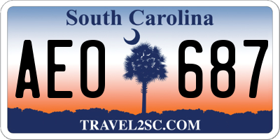 SC license plate AEO687